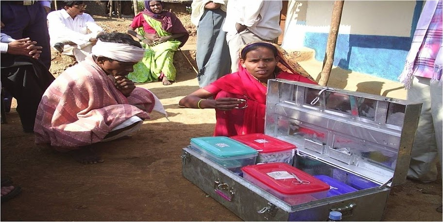 VHW with her medical kit.