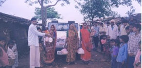 Food packet distribution to malnourished children