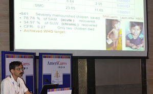 Dr. Ashish presenting during 'Spirit of Humanity Award 2015'