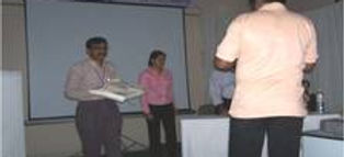 Dr. Ashish receiving the ICMR Best Tribal Research Project and Young Scientist Award