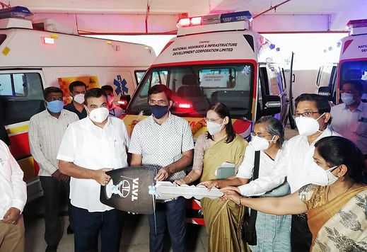 Ambulance donated by Honorable Minister Shri. Nitinji Gadkari to MAHAN Trust